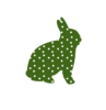 Green Polka Dotted Rabbit Clip Art